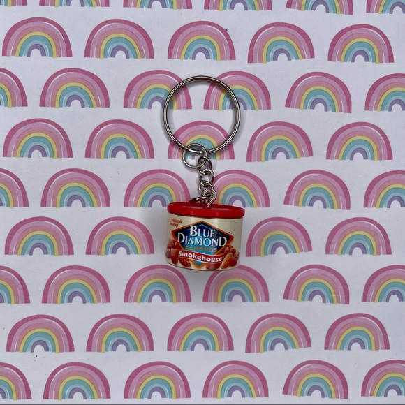 Smokehouse Almonds Keychain | Handmade | Mini Brands | Quirky | Fun | NWOT - Picture 4 of 15